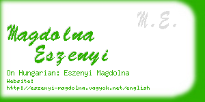 magdolna eszenyi business card